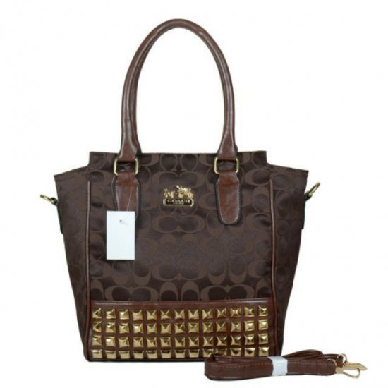Coach Legacy Tanner In Studded Signature Small Coffee Crossbody Bags BNS | Women